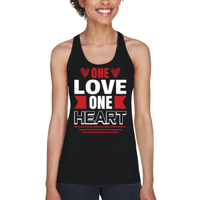 One Love One Heart Women's Racerback Tank