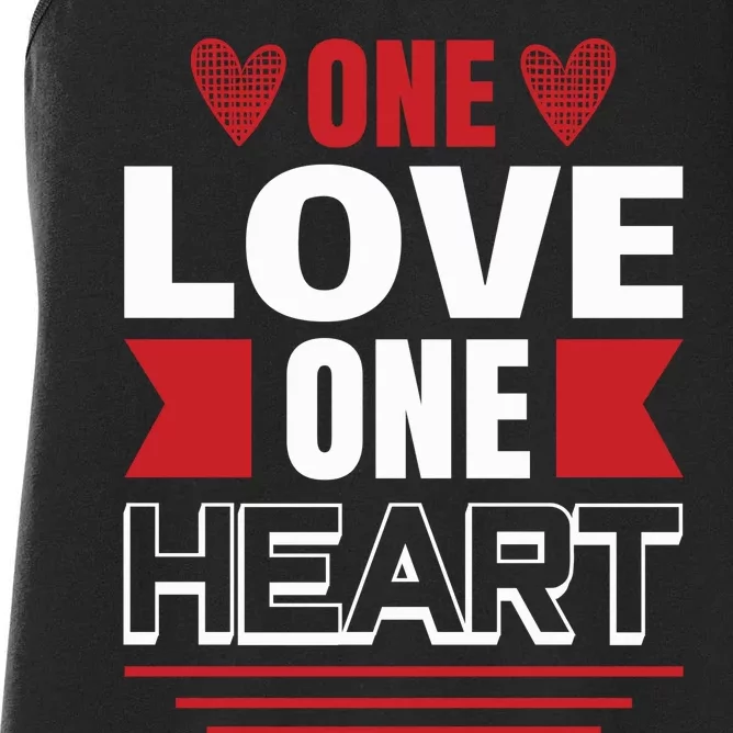 One Love One Heart Women's Racerback Tank