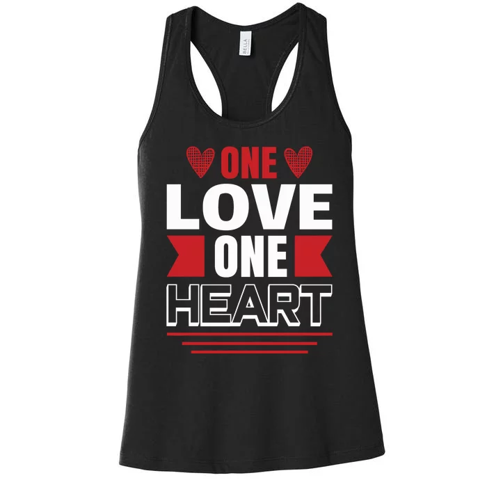 One Love One Heart Women's Racerback Tank