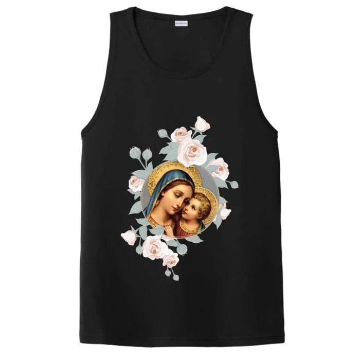 Our Lady Of Good Remedy Blessed Mother Mary Art Catholic Cute Gift Performance Tank