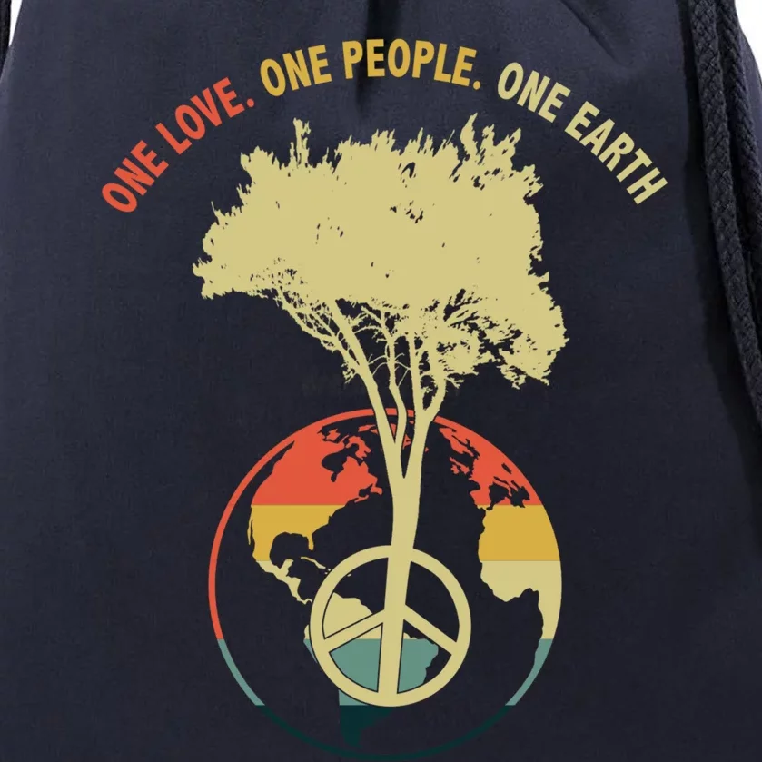 One Love One People One Earth Save Earth Happy Earth Day Gift Drawstring Bag