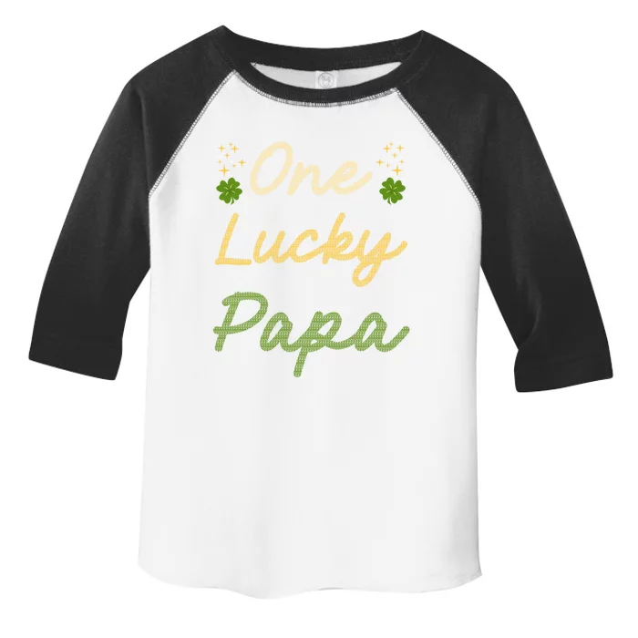 One Lucky Papa St Patrick's Day Pregnancy Announcet Dad Gift Toddler Fine Jersey T-Shirt