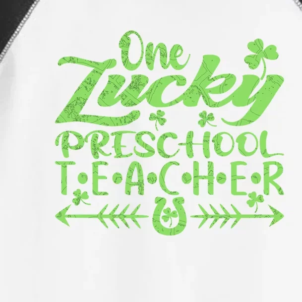 One Lucky Preschool Teacher St Patrick's Day Cool Gift Toddler Fine Jersey T-Shirt