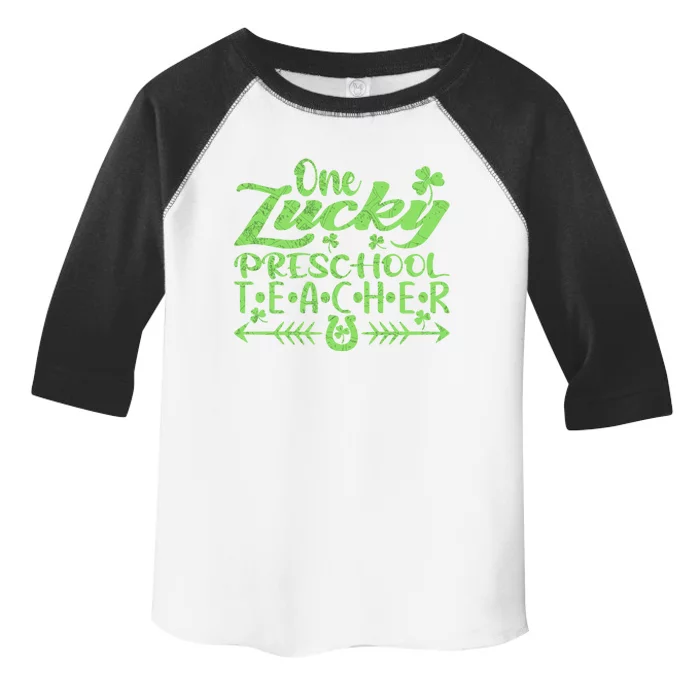 One Lucky Preschool Teacher St Patrick's Day Cool Gift Toddler Fine Jersey T-Shirt