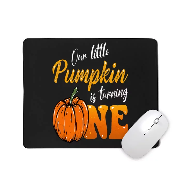 Our Little Pumpkin is Turning One 1st Birthday Halloween Mousepad