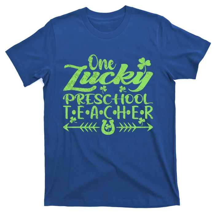 One Lucky Preschool Teacher St Patrick's Day Gift T-Shirt