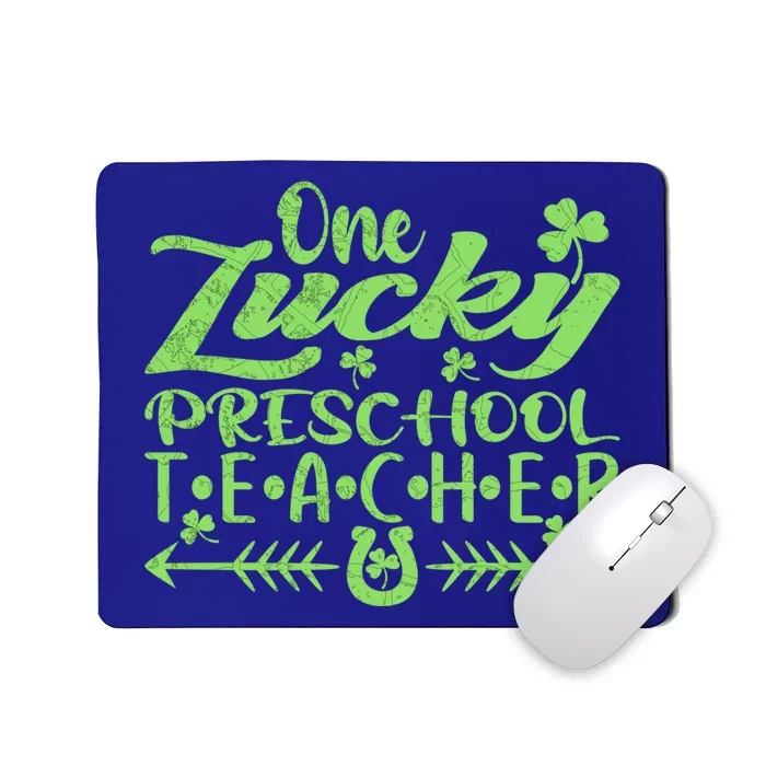 One Lucky Preschool Teacher St Patrick's Day Gift Mousepad