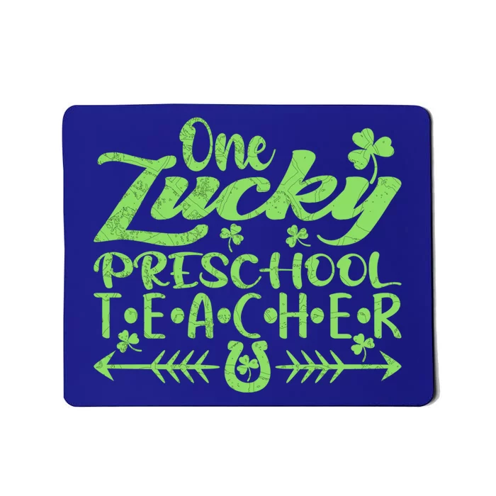 One Lucky Preschool Teacher St Patrick's Day Gift Mousepad