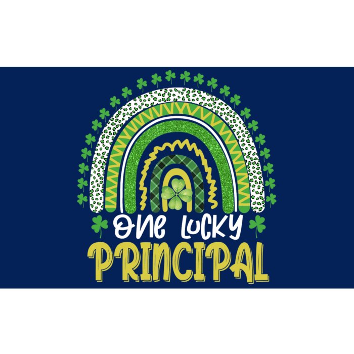 One Lucky Principal School Teacher St Patricks Day Rainbow Bumper Sticker