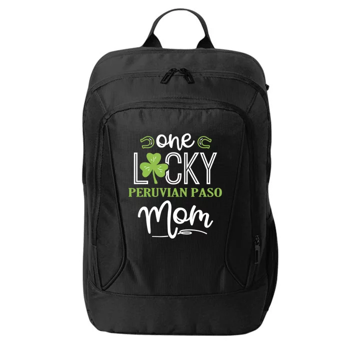 One Lucky Peruvian Paso Horse Mom Irish Horseback Riding Gift City Backpack