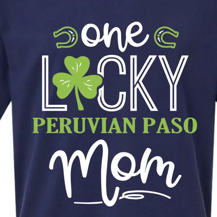 One Lucky Peruvian Paso Horse Mom Irish Horseback Riding Gift Sueded Cloud Jersey T-Shirt