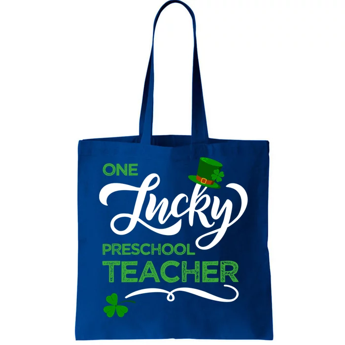 One Lucky Preschool Teacher St Patrick's Day Irish Teacher Meaningful Gift Tote Bag