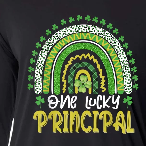 One Lucky Principal School Teacher St Patricks Day Rainbow Cooling Performance Long Sleeve Crew