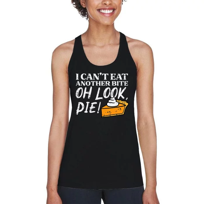 Oh Look Pumpkin Pie Happy Thanksgiving Women's Racerback Tank