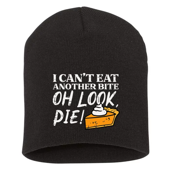 Oh Look Pumpkin Pie Happy Thanksgiving Short Acrylic Beanie