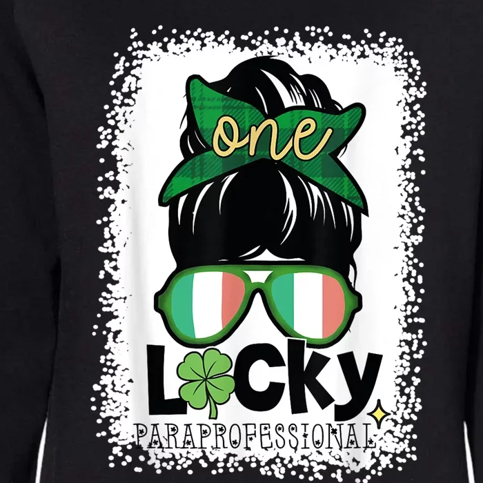 One Lucky Para St Patricks Day Shamrock Paraprofessional Womens California Wash Sweatshirt