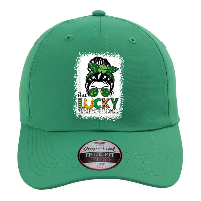 One Lucky Para St Patricks Day Shamrock Paraprofessional The Original Performance Cap