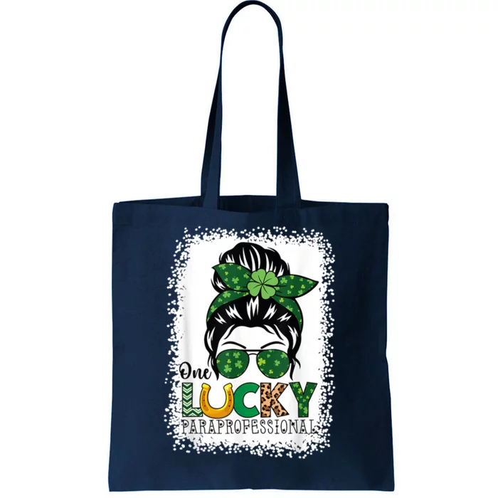 One Lucky Para St Patricks Day Shamrock Paraprofessional Tote Bag