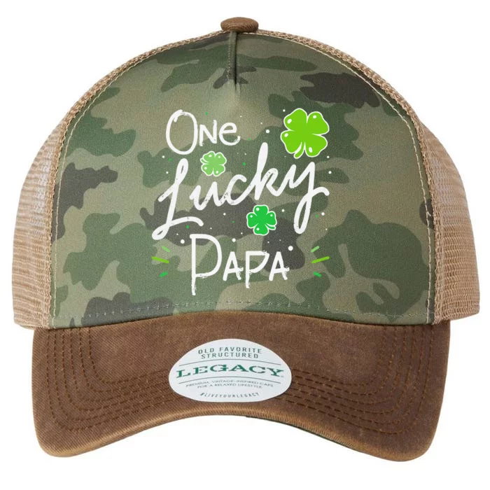 One Lucky Papa Father's Day St Patrick's Legacy Tie Dye Trucker Hat