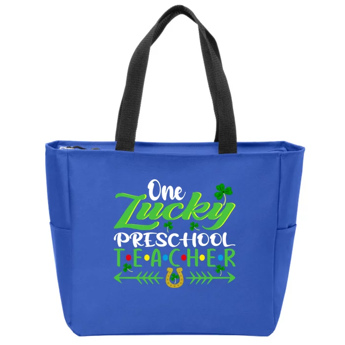 One Lucky Preschool Teacher St Patrick's Day For Teacher Gift Zip Tote Bag