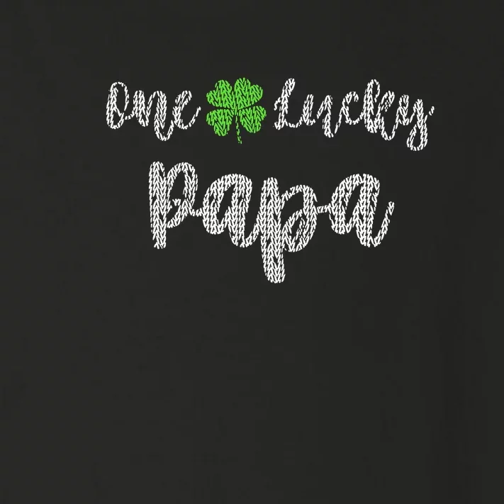 One Lucky Papa Green Shamrock St Patrick's Day Father's Day Toddler Long Sleeve Shirt