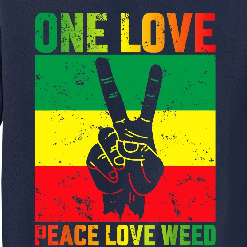 One Love Pride Jamaica Caribbean Rasta Vacation Tall Sweatshirt