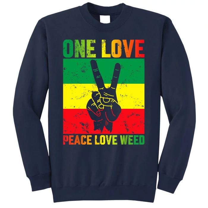 One Love Pride Jamaica Caribbean Rasta Vacation Tall Sweatshirt