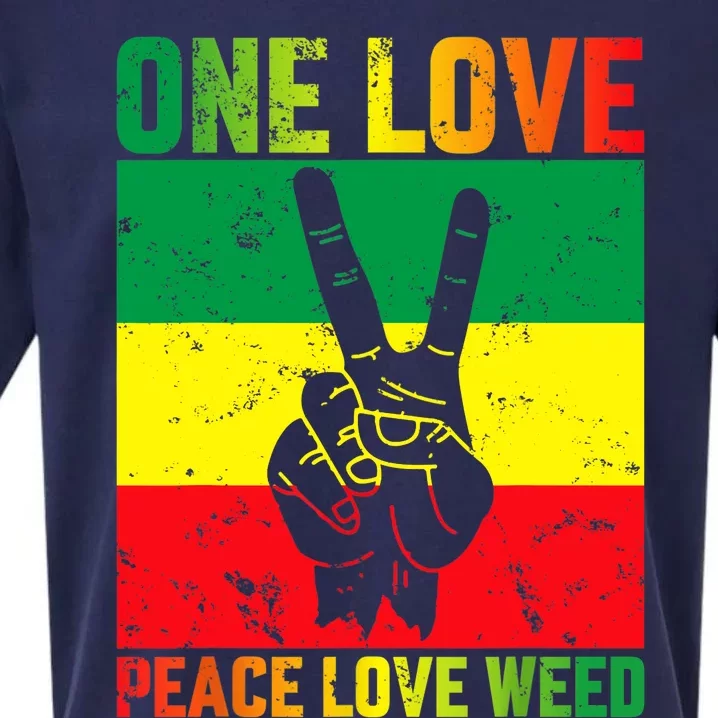 One Love Pride Jamaica Caribbean Rasta Vacation Sueded Cloud Jersey T-Shirt