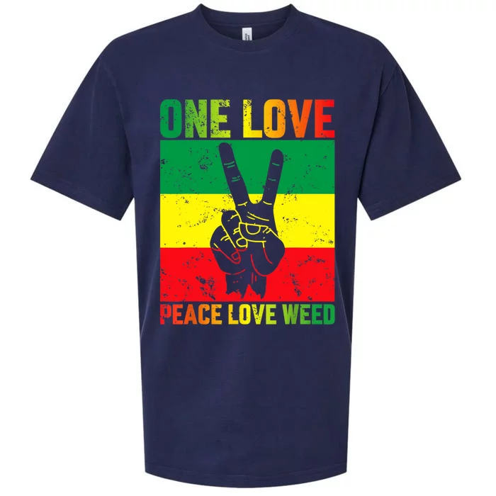 One Love Pride Jamaica Caribbean Rasta Vacation Sueded Cloud Jersey T-Shirt