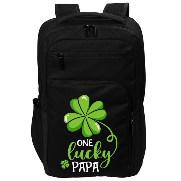 One Lucky Papa Clover St Patricks Day Matching Family Impact Tech Backpack