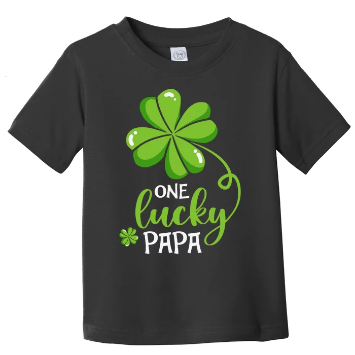 One Lucky Papa Clover St Patricks Day Matching Family Toddler T-Shirt