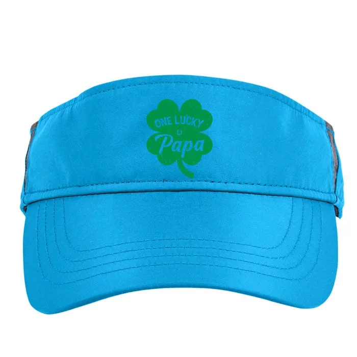 One Lucky Papa Shamrock Four Leaf Clover St Patricks Day Mom Cool Gift Adult Drive Performance Visor