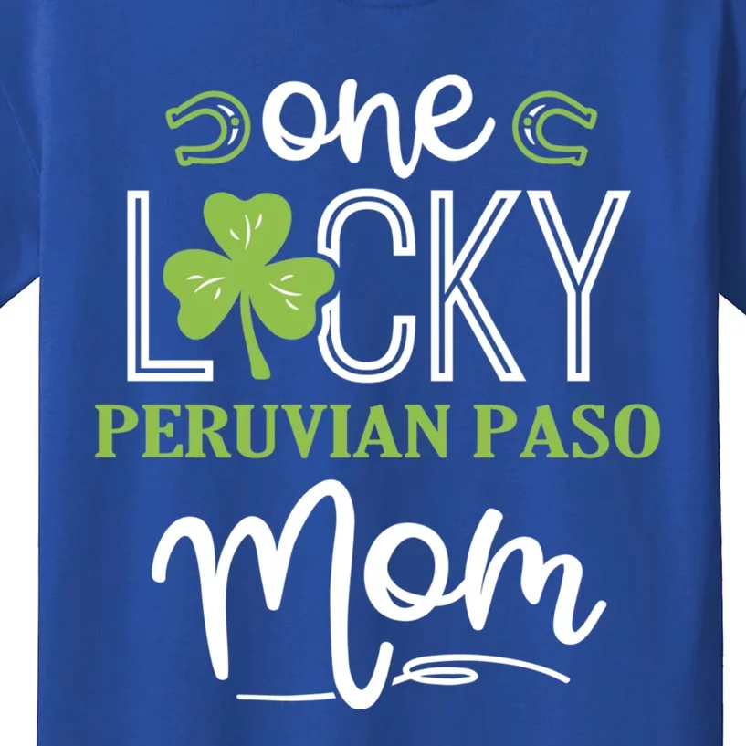 One Lucky Peruvian Paso Horse Mom Irish Horseback Riding Cute Gift Kids T-Shirt