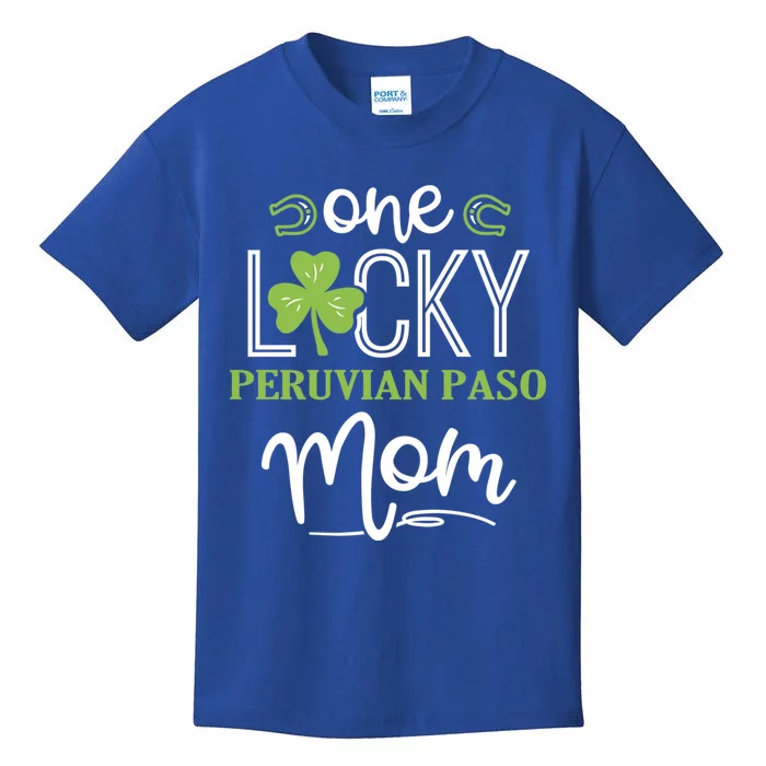 One Lucky Peruvian Paso Horse Mom Irish Horseback Riding Cute Gift Kids T-Shirt