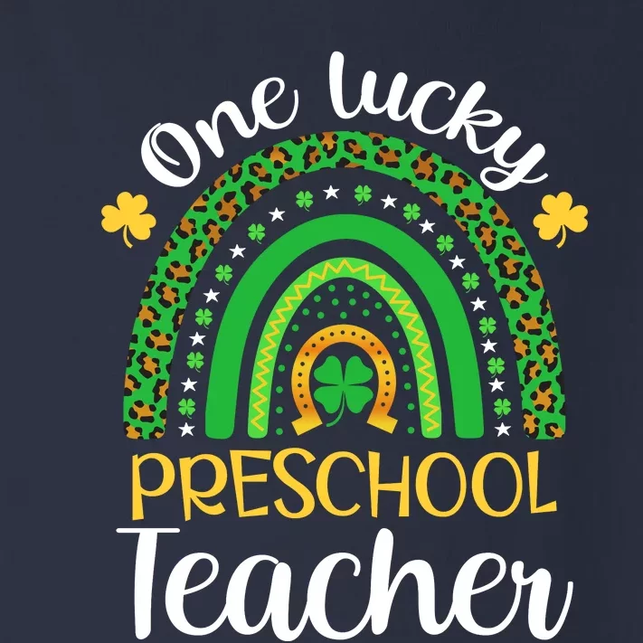 One Lucky Preschool Teacher St Patricks Day Teacher Rainbow Graphic Plus Size Toddler Long Sleeve Shirt