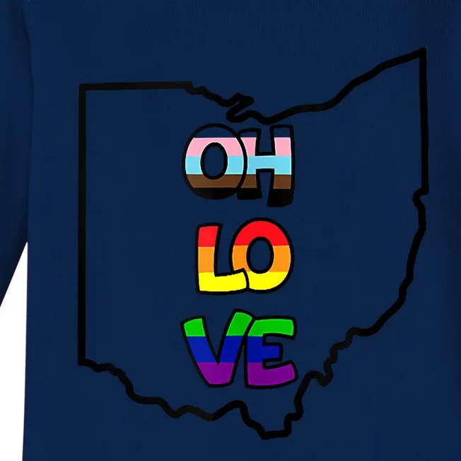 OHIO Love Pride Gift Tank Top Baby Long Sleeve Bodysuit