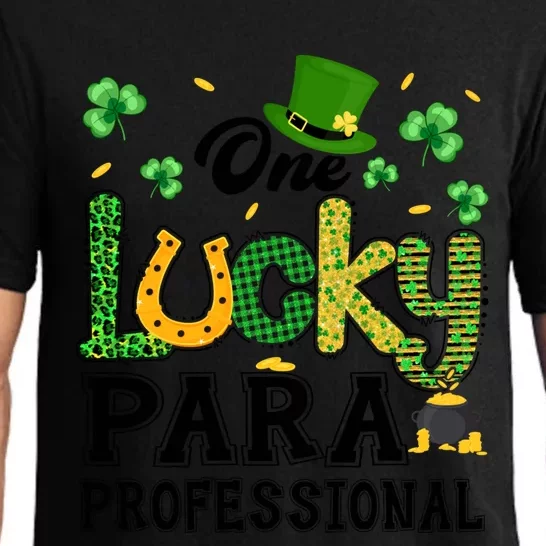 One Lucky Paraprofessional St Patricks Day Meaningful Gift Pajama Set