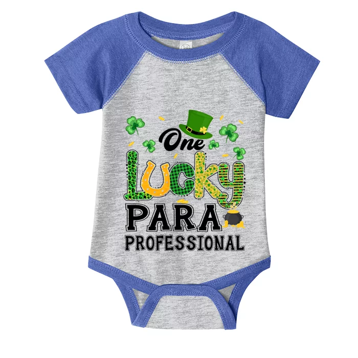 One Lucky Paraprofessional St Patricks Day Meaningful Gift Infant Baby Jersey Bodysuit