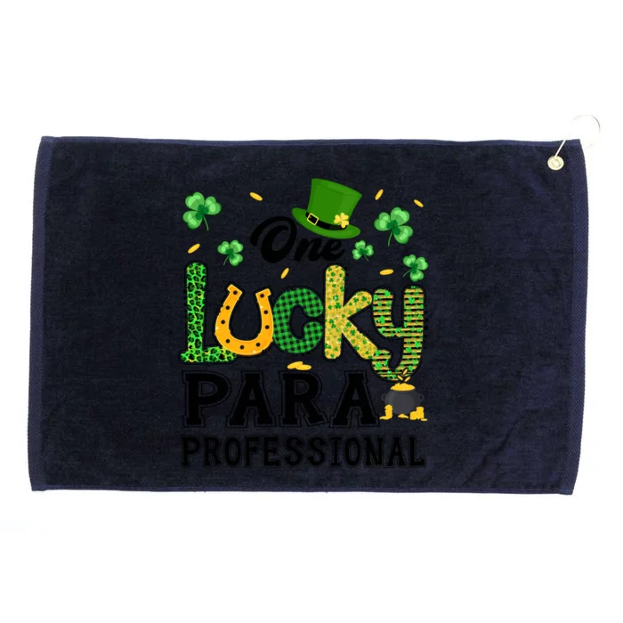 One Lucky Paraprofessional St Patricks Day Meaningful Gift Grommeted Golf Towel