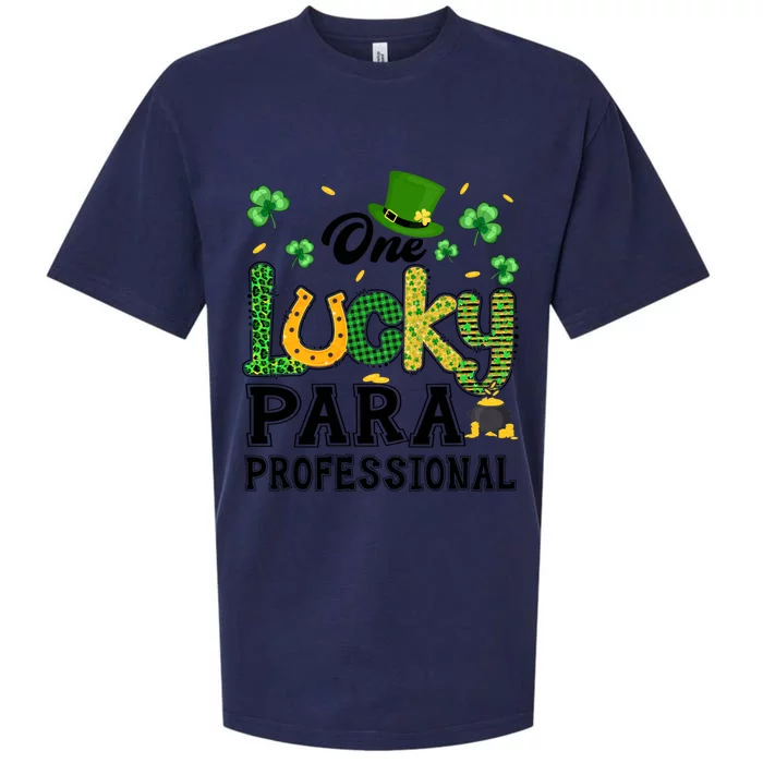 One Lucky Paraprofessional St Patricks Day Meaningful Gift Sueded Cloud Jersey T-Shirt