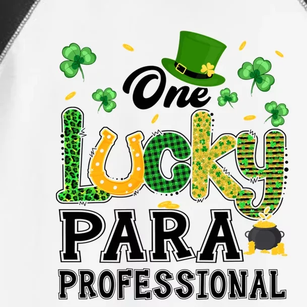 One Lucky Paraprofessional St Patricks Day Meaningful Gift Toddler Fine Jersey T-Shirt