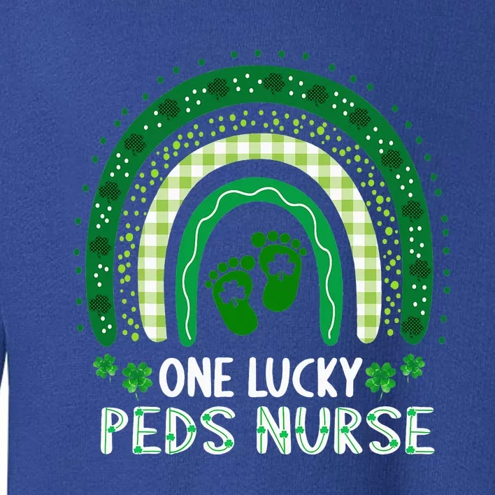 One Lucky PEDS Nurse Rainbow St. Patrick's Day Toddler Sweatshirt