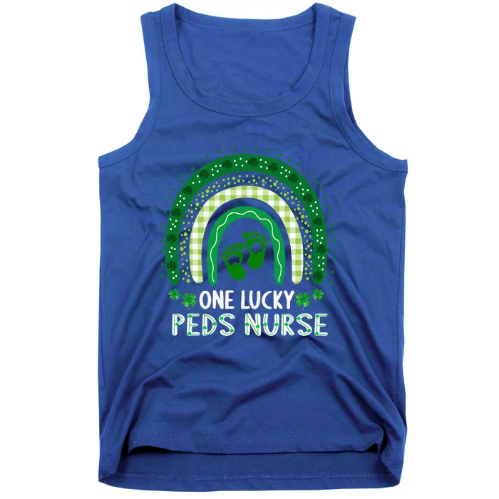 One Lucky PEDS Nurse Rainbow St. Patrick's Day Tank Top