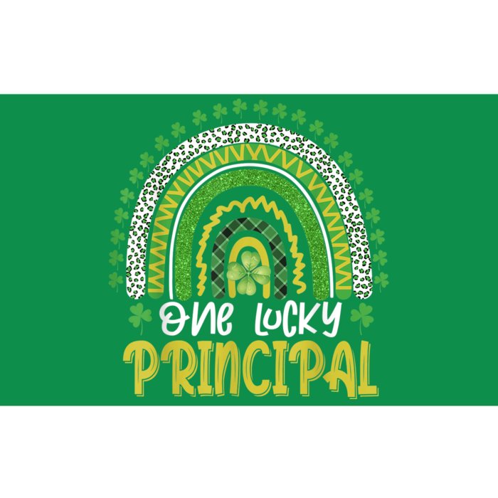 One Lucky Principal School Teacher St Patricks Day Rainbow Bumper Sticker