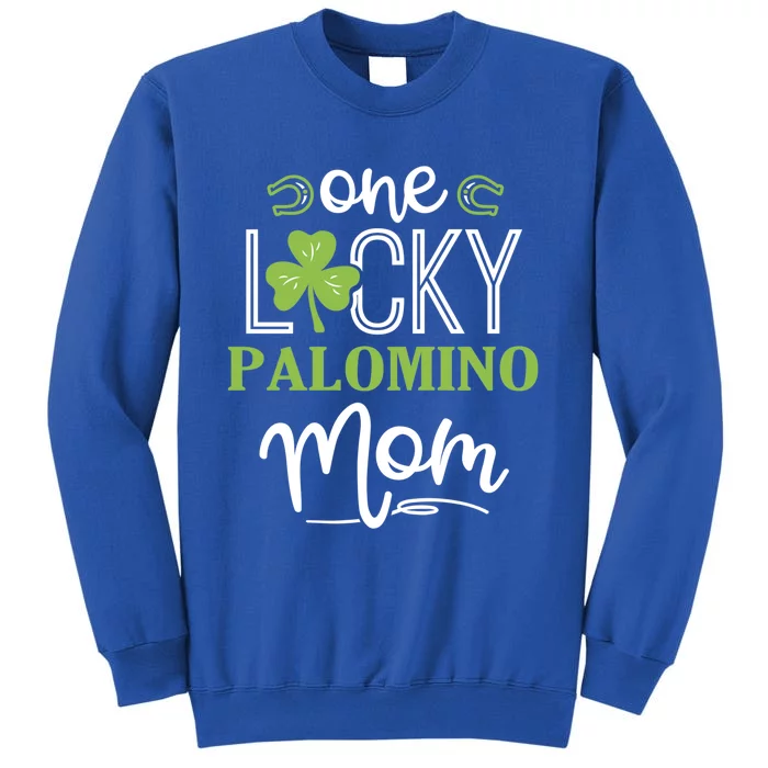 One Lucky Palomino Horse Mom Irish Horseback Riding Gift Tall Sweatshirt