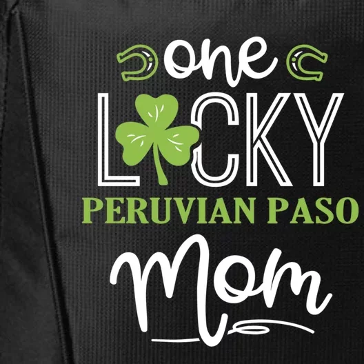 One Lucky Peruvian Paso Horse Mom Irish Horseback Riding Gift City Backpack