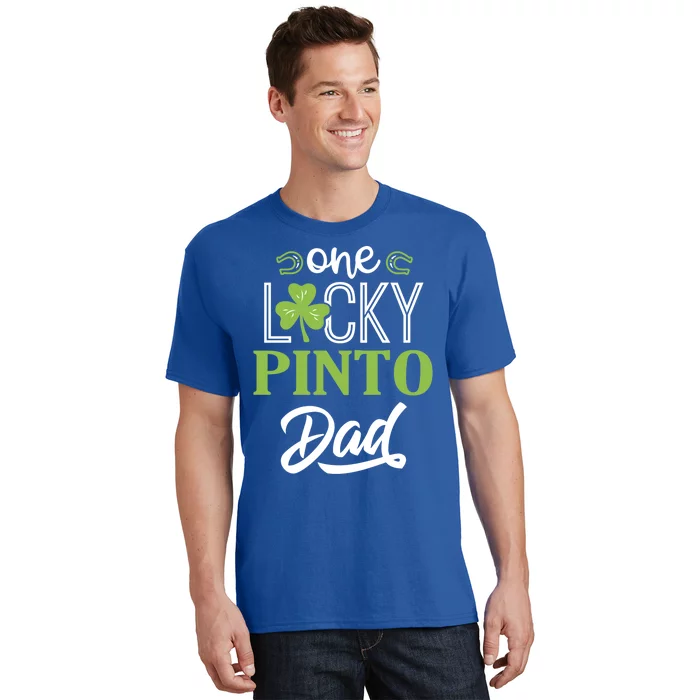 One Lucky Pinto Horse Dad Irish Horseback Riding Gift T-Shirt