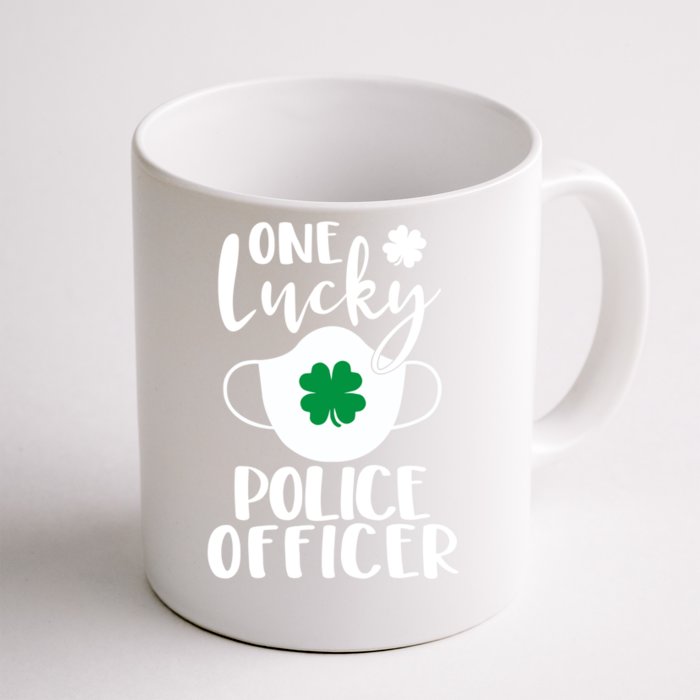 One Lucky Police Officer St Patrick's Day Cop Cute Gift Front & Back Coffee Mug