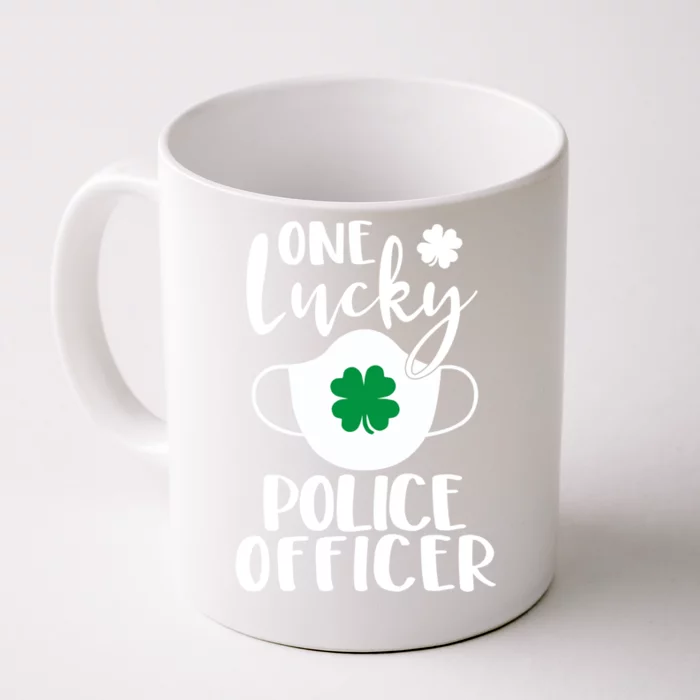 One Lucky Police Officer St Patrick's Day Cop Cute Gift Front & Back Coffee Mug