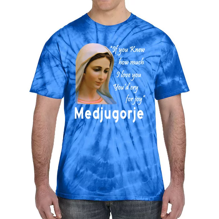 Our Lady Queen Of Peace Medjugorje Totus Tuus Virgin Mary Gift Tie-Dye T-Shirt